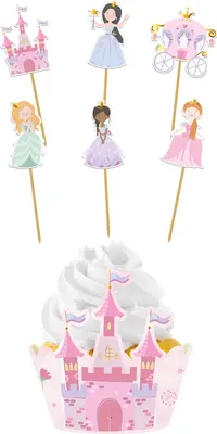 Produktbild von 6er Set Pretty Princess Cupcake Topper Pretty