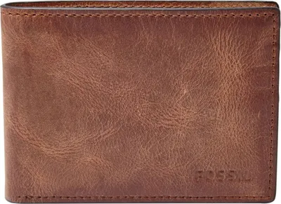 Image de FOSSIL porte-monnaie Derrick Flap Bifold Brown brun