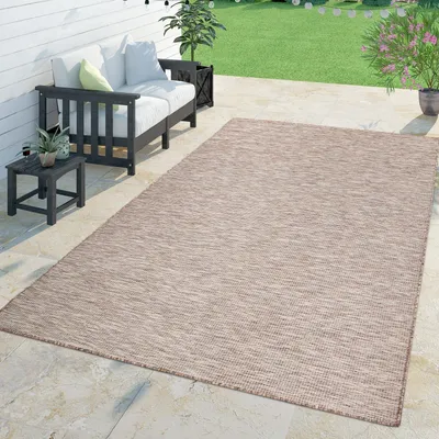 Produktbild von TT Home Moderner Outdoor Teppich Wetterfest Für Innen- Und Außenbereich Meliert In Beige Größe 120x160 cm