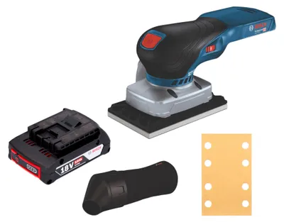 Produktbild von Bosch GSS 18V-13 Professional Akku Schwingschleifer 18 V 100 x 110 mm + 1x Akku 2,0 Ah - ohne Ladegerät