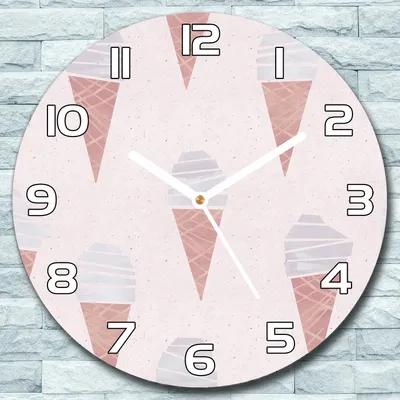 Produktbild von Wanduhr aus Glas Rund fi 30 Eiscreme Süßes Quarz Deko Schlafzimmer Büro