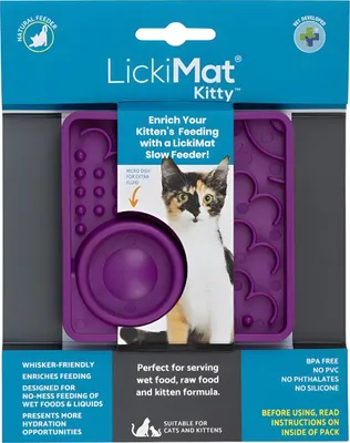 Produktbild von LickiMat Kitty Leckmatte Kätzchen 10 x 10 cm, Farbe:lila
