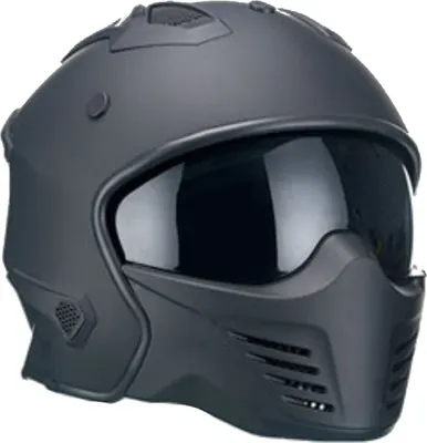 Produktbild von Jethelm 726 Motorradhelm Helm Größe M Chopperhelm schwarz matt Sturzhelm Rollerhelm