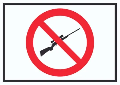Produktbild von Waffen verboten Schild Symbol A0 (841x1189mm)