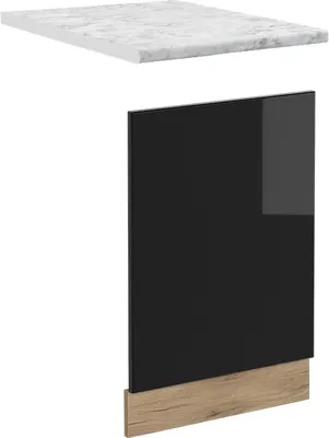 Produktbild von Frontblende Vicco R-Line Schwarz Hochglanz 45 cm , AP Marmor, Model 46946