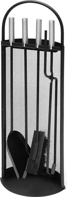 Produktbild von Kaminbesteck Albert, 4-teilig, schwarz, Edelstahlgriffe, 66 cm