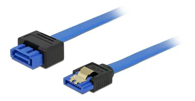 Produktbild von DeLOCK 84971, 0,2 m, SATA III, SATA 7-pin, SATA 22-pin + Molex (4-pin), Männlich/Weiblich, Schwarz, Blau