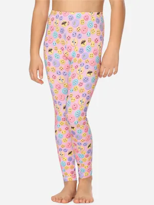 Image de Leggings longs en coton pour fille Merry Style MS10-337 (rose/boutons, 134)