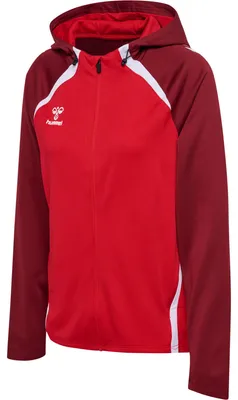 Imagen del producto de Hummel Lead 2.0, sudadera con cremallera completa para mujer, color rojo, talla S