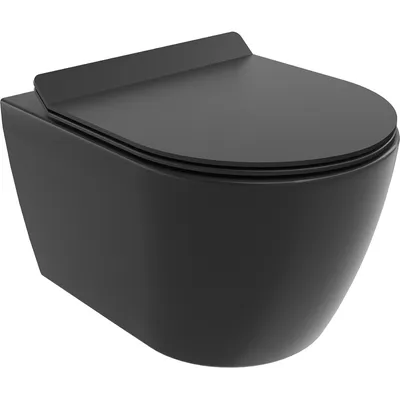 Zdjęcie produktu dla Mexen Carmen miska wc Rimless z deską wolnoopadającą slim, duroplast, czarna mat - 30880185