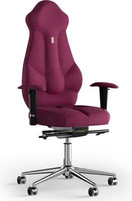 Produktbild von KULIK SYSTEM Imperilal – Schreibtischstuhl für Büro und Zuhause mit patentierter ergonomisch geformter Rückenlehne und Sitzkissen. Azurblau-Rosa