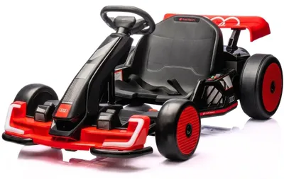 Produktbild von Audi Kinder Elektro GoKart 24V (6–12 Jahre) – Offiziell lizenziert, mit Driftfunktion, Bluetooth, EVA-Reifen & verstellbarem Sitz – Elektro Go-Kart – Rot