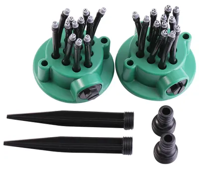 Immagine prodotto di Sistema di irrigazione regolabile in 2 parti per piante da giardino e ortaggi, versatile, ad esempio per prati