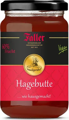 Produktbild von Fruchtaufstriche aus dem Schwarzwald Faller Hagebutten Konfitüre extra