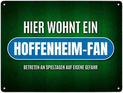 Produktbild von Hier wohnt ein Hoffenheim-Fan Metallschild XXL