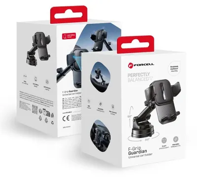 Produktbild von FORCELL F-Grip Guardian – Automobilhalterung für Windschutzscheibe/Armaturenbrett, schwarz