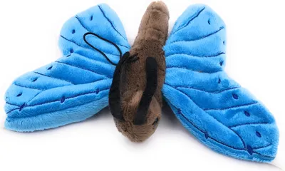 Produktbild von Onwomania Plüschtier Kuscheltier Stoff Tier Schmetterling blau braun Falter Band 23 cm