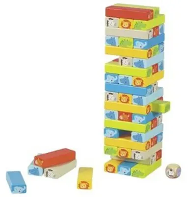 Produktbild von Geschicklichkeitsspiel Wackelturm mit Tiermotiven