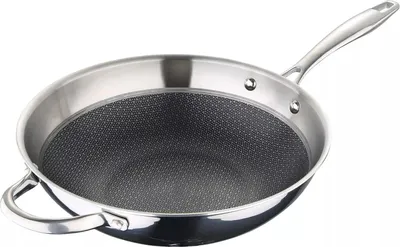 Produktbild von Masterpro BGMP-1634, Rund, Wok-/Bratpfanne, Edelstahl, Pallatium, Edelstahl, Keramik, Gas, Halogen, Induktion