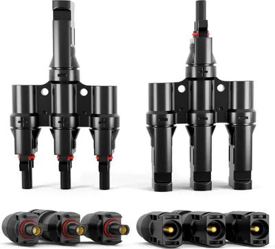 Produktbild von hb-digital Solarstecker Verteiler Typ-T 3-fach Solarkabel Steckverbinder für Solarpanel