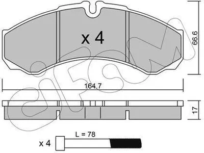 Produktbild von CIFAM Bremsbeläge Satz Vorne Bremsklötze für IVECO DAILY III Pritsche/Fahrgestell 822-212-3