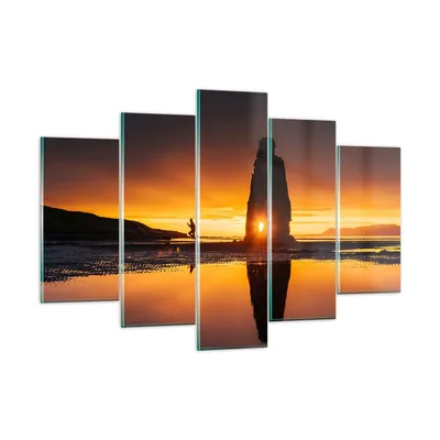 Produktbild von Bilder auf glas - Meer Felsen Wasser - 150x100cm - Glasbilder - Wandbilder - Kunstdruck - zum Aufhängen bereit - Wanddekoration aus Glas - Glas Bilder - Wandbild auf Glas - 5 Teile - GEA150x100-3954