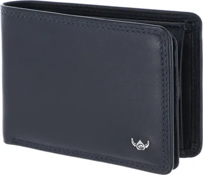 Produktbild von Golden Head Leder Geldbörse Polo RFID Protect Minischeintasche 1196 Marineblau dunkelblau