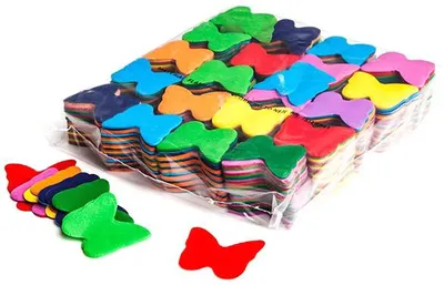 Produktbild von Magic FX Slowfall Konfetti Schmetterlinge Ø 55mm - Bunt 1kg