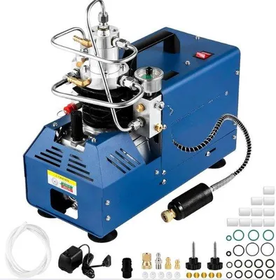 Obrázok produktu pre Ručný vzduchový kompresor – 1800 W – 4500 PSI – 30 MPa – 300 bar – 220 V – modrý