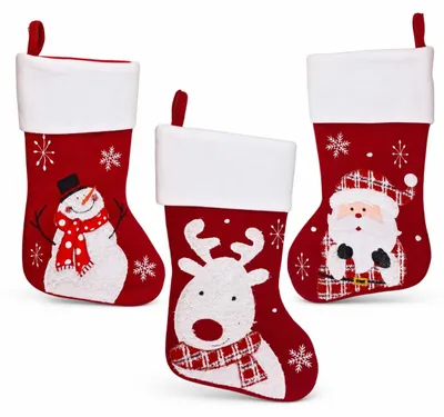Productafbeelding van STEGGER Kerstsokken set van 3 - kerstman, sneeuwpop, rendier