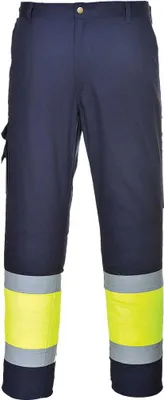 Produktbild von Portwest E049 2-farbige Warnschutz-Combat Hose Yellow/Navy Tall Gr. XXL