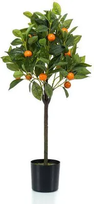 Image de Plante artificielle Citrus Sinensis - Oranger - 75cm - Arbre artificiel de