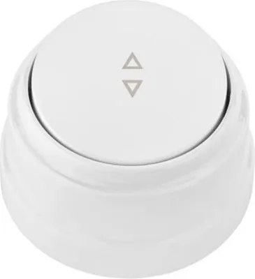Produktbild von Aufputz Wechselschalter Lichtschalter Schalter 10A Weiß serie Retro