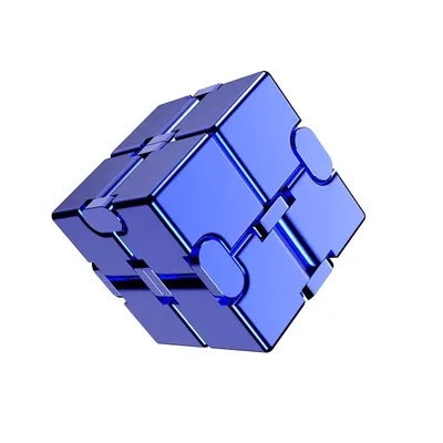 Obrázek produktu pro Infinity Cube Antistresová kostka kovová - modrá Modrá
