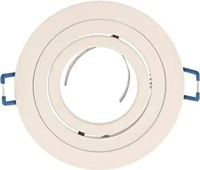 Obrázok produktu pre Zapustené bodové svietidlo GU10 Ø85 mm s vyvŕtaným otvorom otočné o 35° hliník vrátane pätice GU5.3 pre LED žiarovky 50 mm biela kartáčovaná guľatá