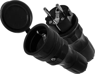 Produktbild von Anschlussset mit Stecker WT-54 und Kupplung GN-44 250V Schuko schwarz