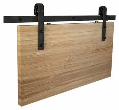 Produktbild von LOFT R Schiebetür-Beschlagset, schwarz, Führung L-2000 mm, Türbreite max. 1000 mm