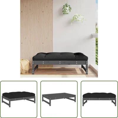 Produktbild von The Living Store Gartenhocker Grau 120x80 cm Massivholz Kiefer