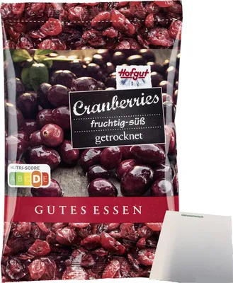 Produktbild von Hofgut Cranberries (125g Beutel) + usy Block