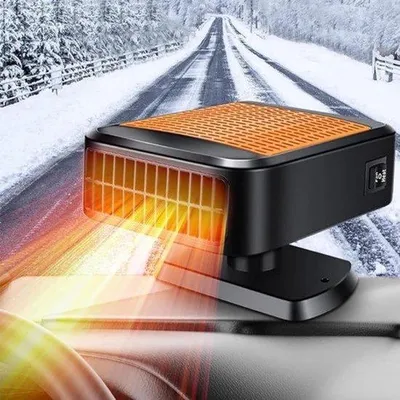 Productafbeelding van Draagbare Autoverwarming en Ventilator 12V,200W,2-in-1 verwarmingsventilator met ontdooien voor voertuigen, draagbare ontdooier en staande verwarming voor auto