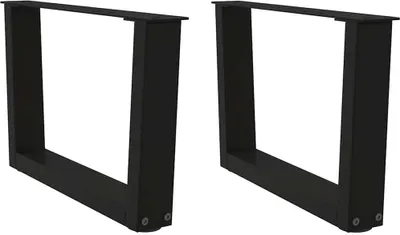 Produktbild von "2026 Promotion" Couchtischbeine V-Form 2 Stück Schwarz 60x(30-31,3) cm Stahl - Tischbeine CC24132