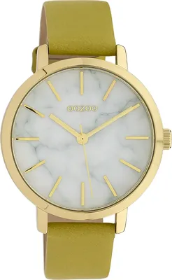 Produktbild von Oozoo Armbanduhr gelb Leder Timepieces Damen Analog-Quarzuhr UOC10113