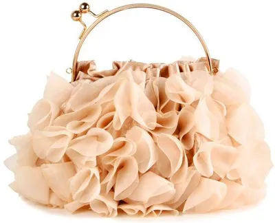 Produktbild von Satijnen Blumen-Clutch-Portemonnaie für Abendtasche, Feier und Promi-Handtasche
