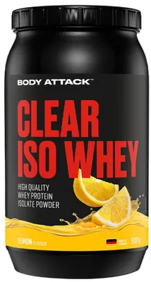 Produktbild von Body Attack Clear Iso Whey – 900 g Lemon