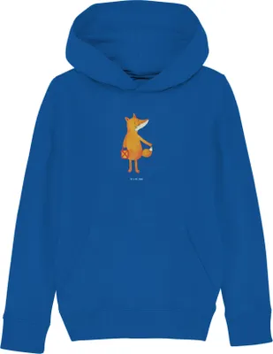 Produktbild von Mr. & Mrs. Panda Kinderpullover Fuchs Laterne 5-6 Jahre (110/116) - Royal Blue - Geschenk, Sweatshirt, Sweater, Hoody, Kapuzenpullover, Hoodie, Pullover, Sankt Martin