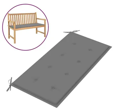 Produktbild von Gartenbank Auflage Bankauflage Sitzpolster Bankkissen für Gartenbänke und Sitzbänke Polsterauflage Outdoor Sitzkissen 100 x 50 cm Grau 180 x 50 x 3 cm