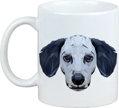 Obrázok produktu pre Dalmatínec, Dalmatinac – hrnček s obrázkom a nápisom „Geometrický pes Art-Dog“