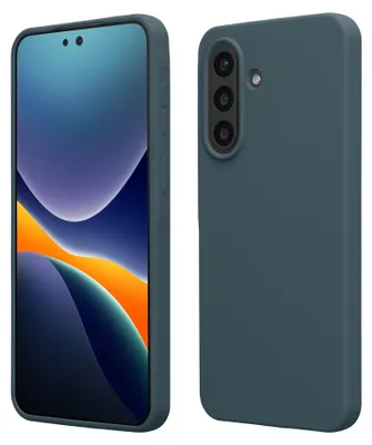Produktbild von kwmobile Handyhülle für Samsung Galaxy A57 5G Hülle - Case Silikon - Kabelloses Laden - Schutzhülle Cover in Dunkler Schiefer