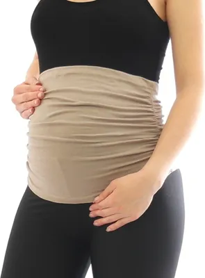 Image de Bande ventrale Bande ventrale Extension de pantalon Mode de grossesse beige