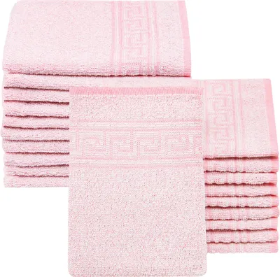 Produktbild von Waschhandschuhe 20er Set, Baumwollmix, rosa, 16x22 cm